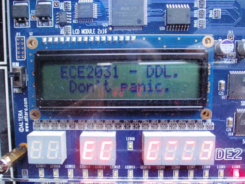 Default DE2 display